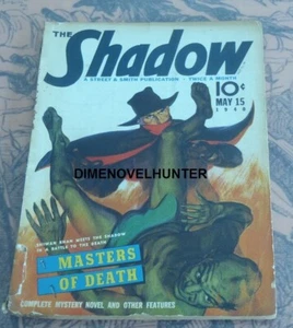 THE SHADOW MAY 15 1940 "MASTERS OF DEATH" MAXWELL GRANT PULP SEE VIDEO - Picture 1 of 1