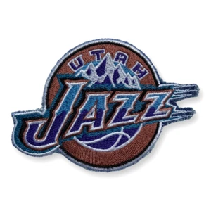 Utah Jazz NBA UNK Basketball Patch Vintage 00s Y2K Team Logo 4 1/4 x 2 7/8 in. - Picture 1 of 2