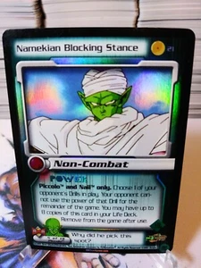 DBZ CCG DRAGON BALL Z NAMEKIAN BLOCKING STANCE #21 LIMITED FOIL ANDROID SAGA 01' - Imagen 1 de 2