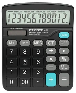 Calculadora de escritorio portátil eléctrica BCM (GN04660) con pantalla LCD grande - Imagen 1 de 6