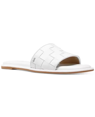MICHAEL Michael Kors Hayworth Slide, Optic White 1, sz 10M - Image 1 of 4