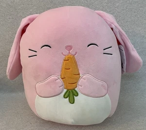 Squishmallows Bop Bunny Rabbit and Carrot Plush Stuffed Animal Pink 14" Soft Toy - Picture 1 of 6
