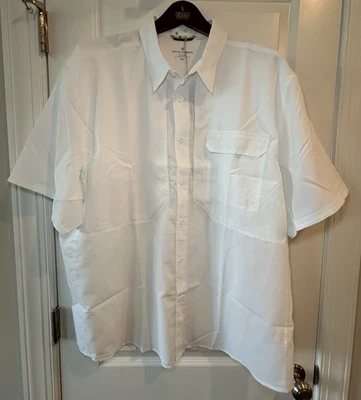 Camisa blanca elástica Royal Robbins manga corta abotonada excursión para hombre talla 2XL Foto 1 de 4