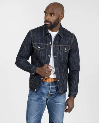 铁心 16 盎司 IH-526J-SLB Selvedge 牛仔 III 型夹克-小号全新 — 第 1/4 张图片