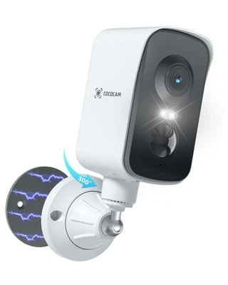 COCOCAM Portatile Magnetica 4G Telecamera con SIM Senza Fili Esterno/Interno 2K - Immagine 1 di 4