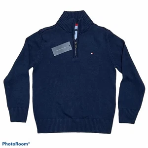 Tommy Hilfiger Boy's SIze Large Quarter Zip Pullover Sweater NWT 12/14 - Picture 1 of 3