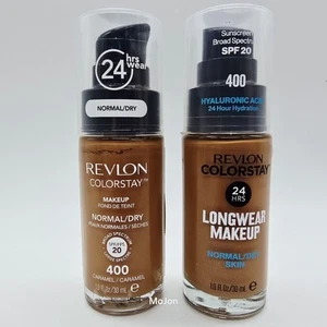 Lot Of 2 Revlon ColorStay 24hrs Longwear Normal/Dry Foundation 400 Caramel READ - Picture 1 of 7
