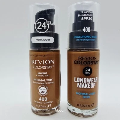 Lot Of 2 Revlon ColorStay 24hrs Longwear Normal/Dry Foundation 400 Caramel READ - Image 1 of 4