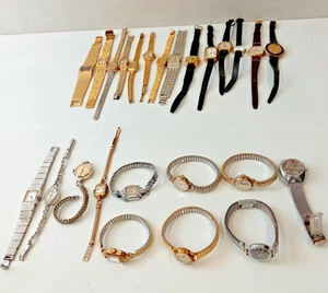 Job Lot Womens Assorted Vintage Mechanical Watches x25 Untested Mixed Styles - Picture 1 of 9