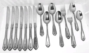 Vtg Rogers Stanley Roberts Norcrest Brentwood 15 Pc Flatware Spoons Forks Knives - Picture 1 of 24