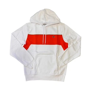 Lacoste Herren Hoodie weiß Pullover Oberteil mit Logo - Größe XL - Bild 1 von 8