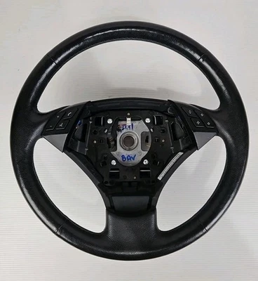 Volante BMW E60 térmico OEM 525i 530i 550i 528i con controles desgaste ligero Foto 1 de 4