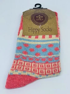 Socks Crew Spot Stripe Square Pink Mix - Mid-Calf - Cotton Polyester Spandex - Foto 1 di 2