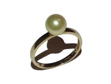 9ct Yellow Gold & Pearl Single Stone Ring (Jewellery Channel)