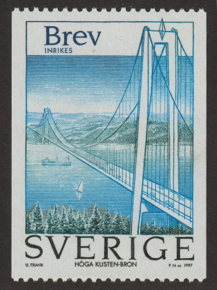 Sweden 1997 #2239 High Coast Bridge Construction - MNH - Image 1 of 1