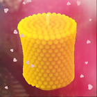 Pearl Beeswax Pillar Candle.100% Pure Canadian Beeswax. 2.75" x 2.75" 