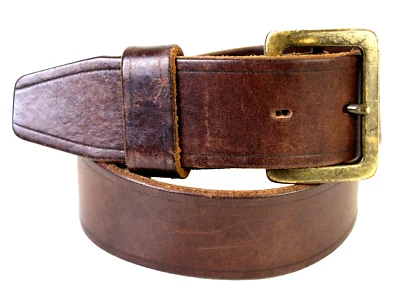 The J.Peterman Co Italia MARRÓN CUERO GENUINO 1.5"Wd CINTURÓN CASUAL MUJER S (B74 Foto 1 de 4