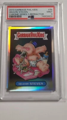 2013 Topps Chrome Garbage Pail Kids HEAVIN' STEVEN 3b Refractor PSA 9 Mint GPK - Image 1 of 2