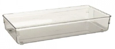 Interdesign LINUS ORGANISER 15.2x30.5x5.1cm Shallow, Clear Acrylic, Rubber Feet - Image 1 of 3