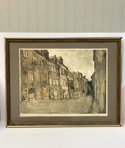 Signierte Limited Edition Lithographie Bernard Gantner "Vieille Allée" gerahmt - Bild 1 von 10