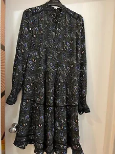 ME+EM mid-length patterned boho dress with belt - size UK 6 - Picture 1 of 7