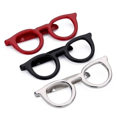 NEW Reading Glasses Black Red Men Tie Clip Pin Clamp Clasp Steel Necktie Suit - Image 1 of 2