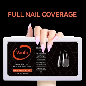 Punta de gel suave Vanfa para extensiones de uñas *Elige cualquier estilo* - Imagen 1 de 20