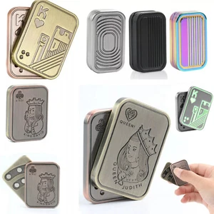 Metal Fidget Toys Magnetic Slider Poker Push Card Anxiety Stress Relief Toys - Picture 1 of 49