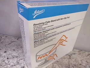 New 12" Diameter Ateco 610 High Impact Plastic Revolving Cake Stand Non-Slip Pad - Picture 1 of 12