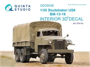 Calcomanía interior 1/35 Quinta 3D #35036 Studebaker US6 camión para ICM - Imagen 1 de 2