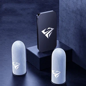 Finger Sleeve Game Finger Sleeve Glass Silver Fiber Thumb Sleeve PUBG Finger Set - Picture 1 of 17