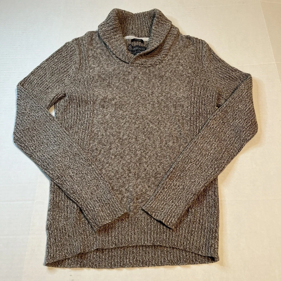 American Rag Women’s Sweater Size M Mock Neck Brown Taupe Cotton EUC - Изображение 1 из 4