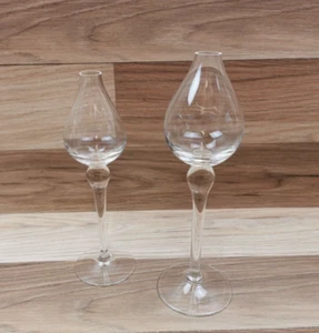 2 x Ölkerzen aus Klarglas mit Stamm - keine Dochte - Bild 1 von 10