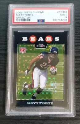 2008 Topps Chrome Xfractor #191 Matt Forte PSA 9 - Image 1 of 2