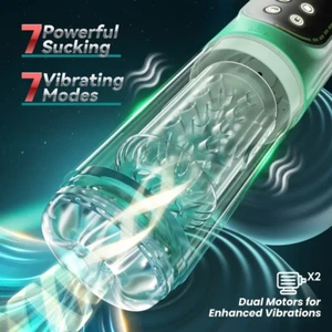 Automatic-thrusting-male-masturbator-cup-stroker-for-men-handsfree-use-lubricant - Picture 1 of 6