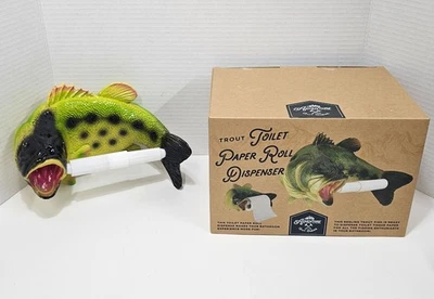 Dispensador de rollos de papel higiénico de trucha con carrete Toscano de diseño pesca con mosca Foto 1 de 4