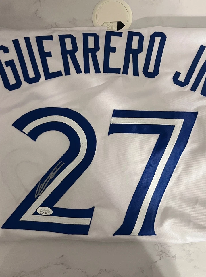 Vladimir Guerrero Jr Signed Autographed Toronto Blue Jays Jersey Auto JSA COA - Image 1 of 3