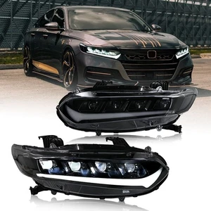 Full LED Headlights For Honda Accord 2018-2021 Head Front Lamps - Picture 1 of 18