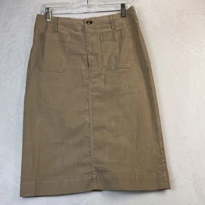 maeve by anthropologie SIZE S SMALL tan beige pencil knee length Jean skirt - Picture 1 of 19