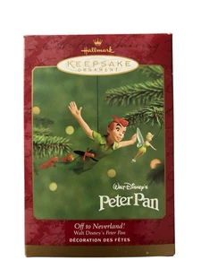 Hallmark Keepsake Ornament 2000 Peter Pan Off to Neverland Disney Tinkerbell NIB - Picture 1 of 6