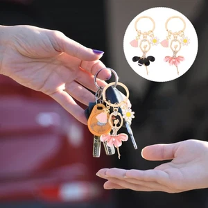 2 Pcs Portachiavi Ballerina Madre Mancare Fascino Del Decorazione - Foto 1 di 12
