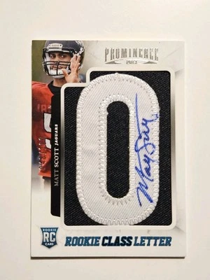 2013 Panini Prominence Matt Scott #168 Rookie Class Letter Signatures Auto /100 - Image 1 of 4