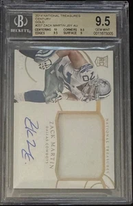 2014 Panini National Treasures ZACK MARTIN Auto Jersey RC /10 Cowboys BGS 9.5/10 - Picture 1 of 2