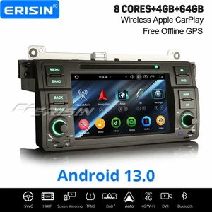 8-Kern Android 14 DAB+ Autoradio Navi 64GB CarPlay DSP BMW 3er E46 Rover75 MG ZT - Bild 1 von 24