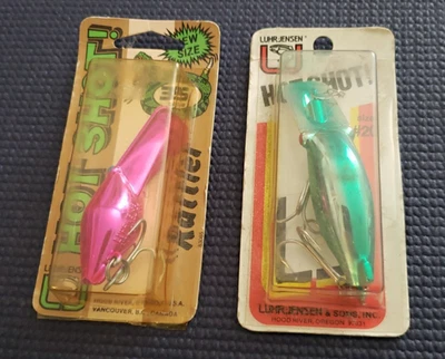 Lote de 2 señuelos vintage Luhr-Jensen Hot Shot #20 y #30 Foto 1 de 4