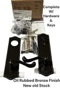 Emtek 7990 Passage Single Keyed Rope 5-1/2 Oil Rubbed Bronze New old Stock - Picture 1 of 9