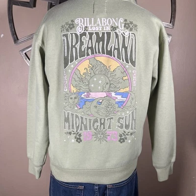 Sudadera con Capucha Billabong Lost In Dreamland Sol Medianoche Verde Gráfico Foto 1 de 4
