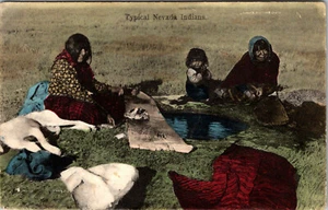 NEVADA - TYPICAL INDIANS - POSTMARKED FROM TONAPAH - 1908 - OLD POSTCARD - Picture 1 of 2