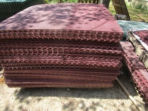 Sport Court interlocking sq. hole tiles-- red & purple, sold as full sheets! - Picture 1 of 8