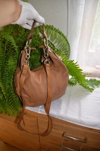 STRENESSE Hand/Schulter/Crossbody-Tasche Leder, caramell/cognac - Bild 1 von 9